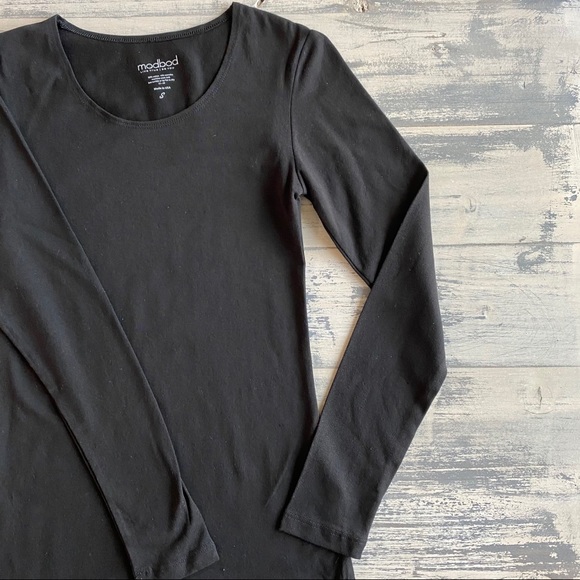 Modbod Black Long Sleeve layering tee, Slim fit - Picture 2 of 4